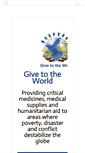 Mobile Screenshot of givetotheworld.org